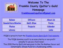 Tablet Screenshot of franklincountyquilters.org